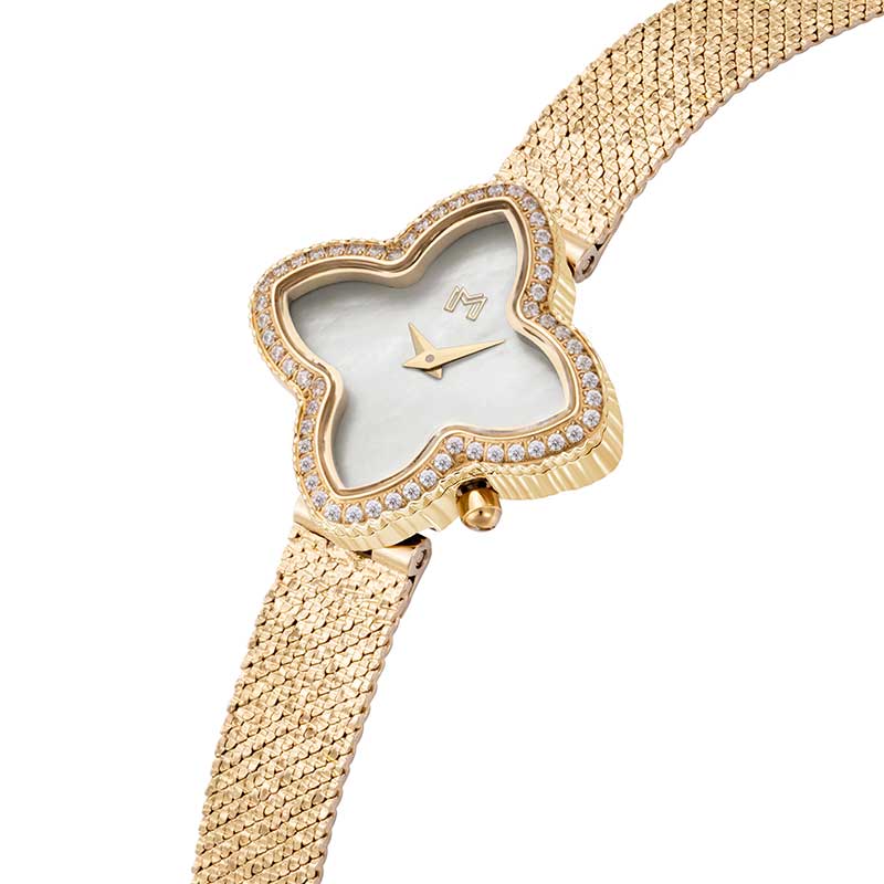 مجموعة هدية - ساعة جواهر / طقم توليب الذهبي