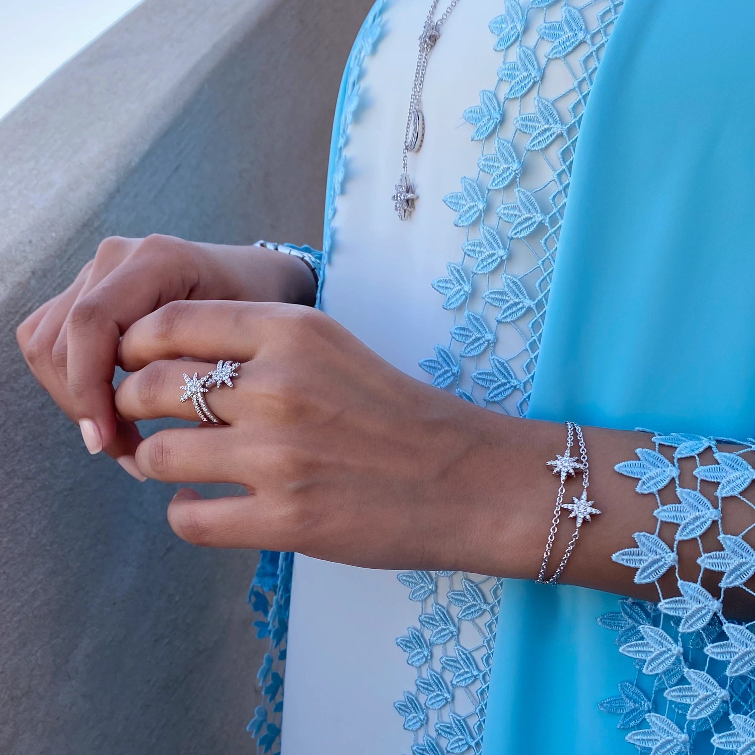 Moonstar / Double Bracelet Silver