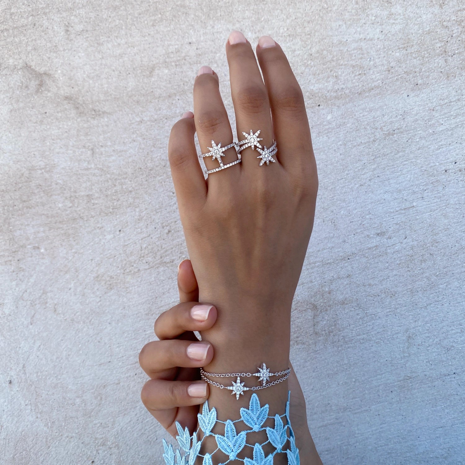 Moonstar / Double Bracelet Silver