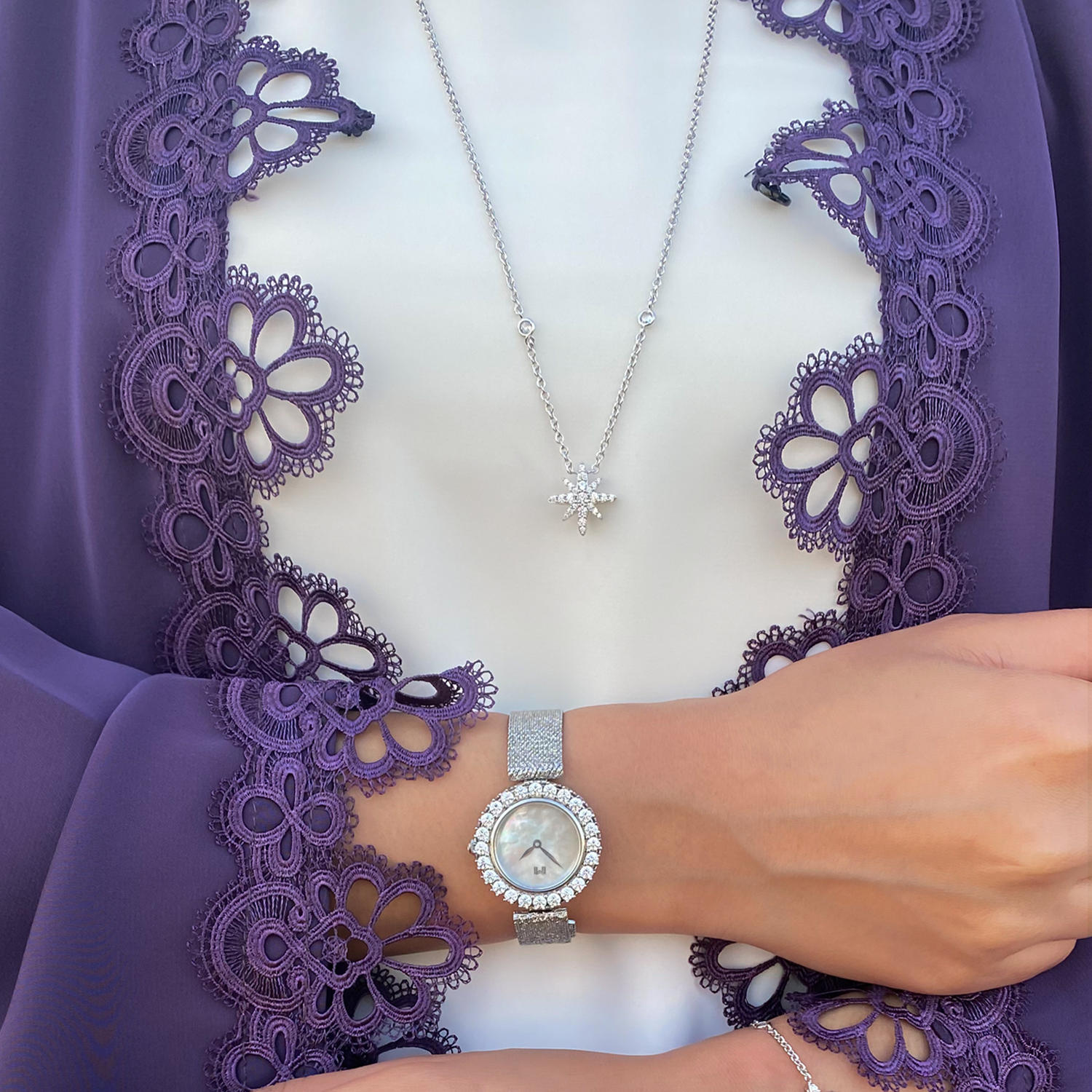 Moonstar / Simple Necklace Silver