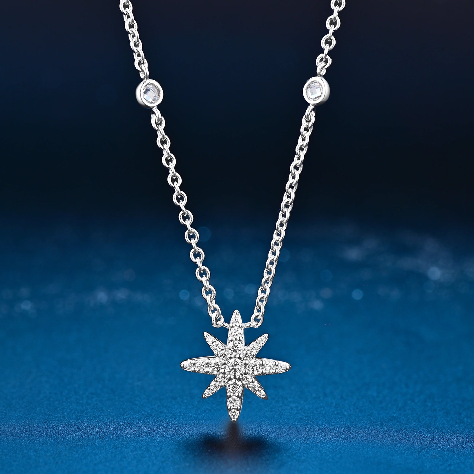 Moonstar / Simple Necklace Silver