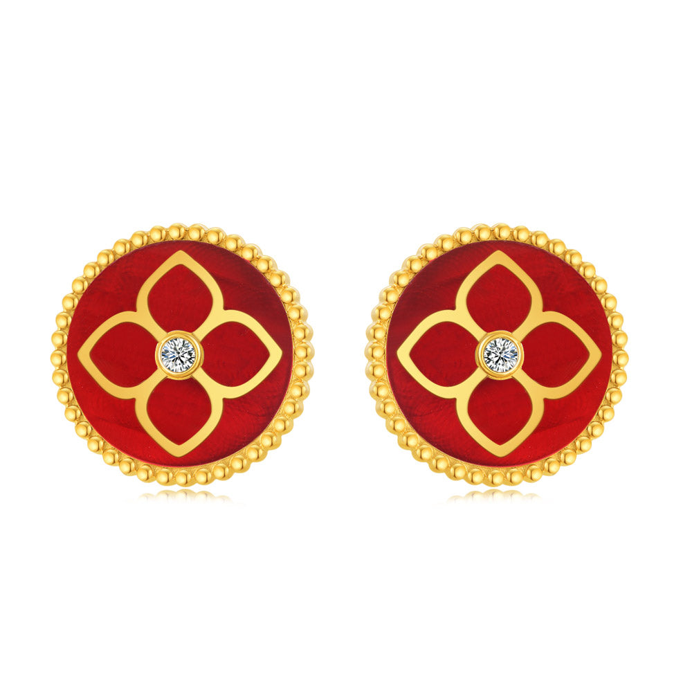 Ameera / Earrings Red Gold