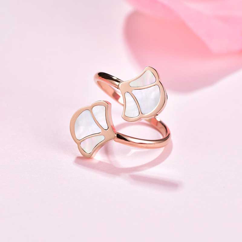 Tulip / Ring Pearl Rose Gold