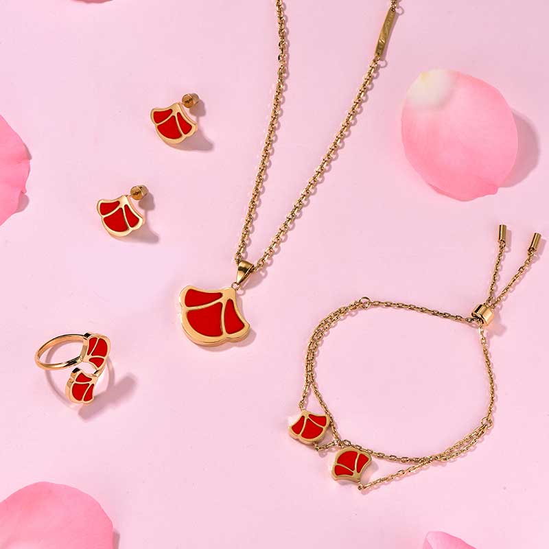 Tulip / Set Red Gold