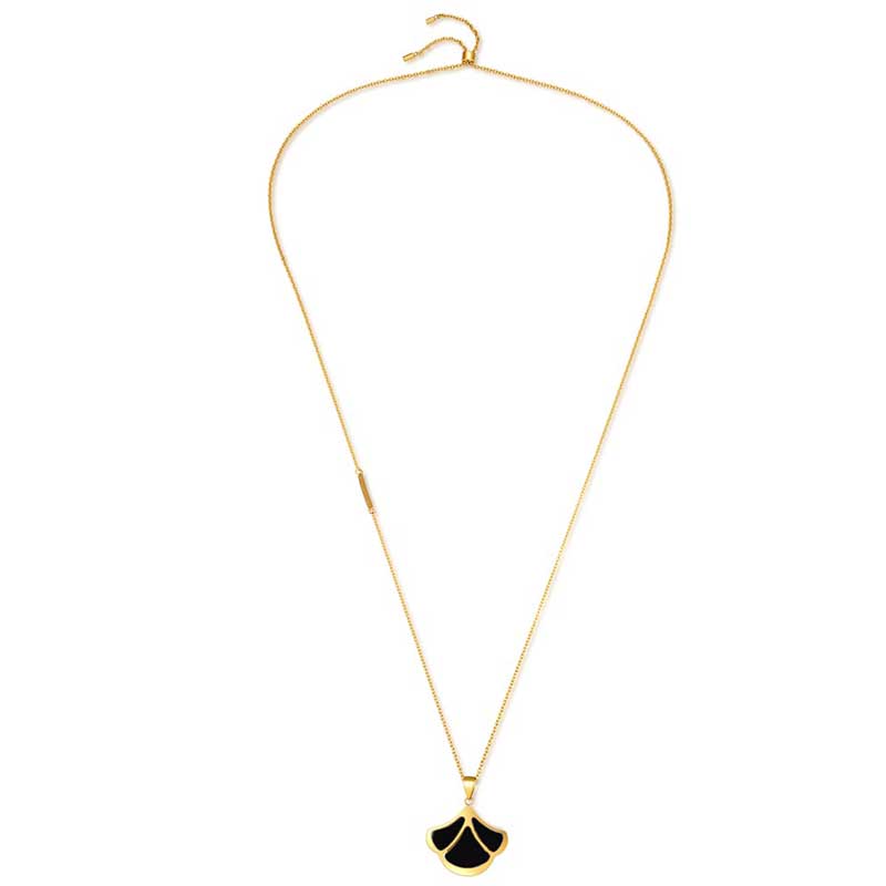 Tulip / Necklace Black Gold