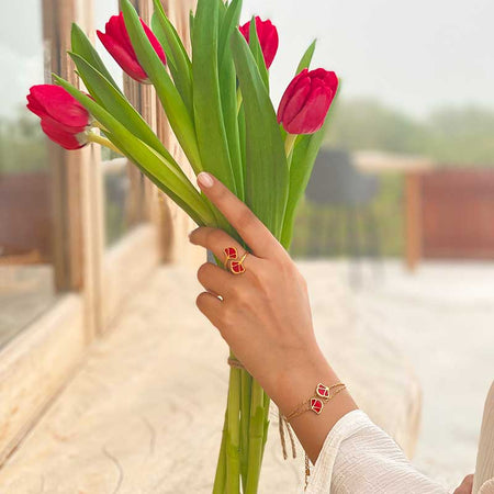 Tulip / Bracelet Red Gold