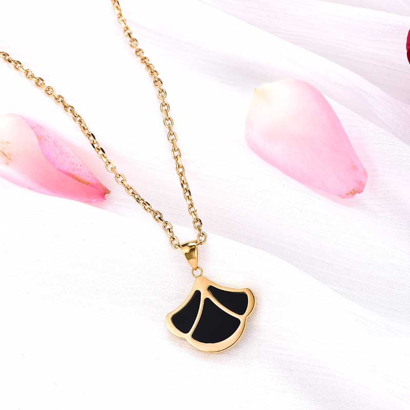 Tulip / Necklace Black Gold