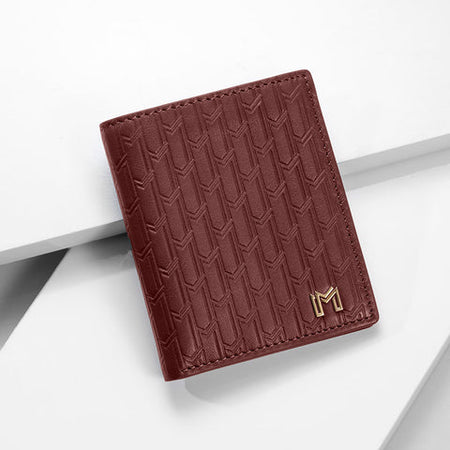 Italian Calfskin Leather Burgundy / Gold