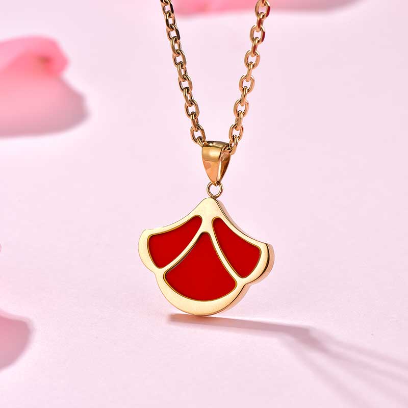 Tulip / Necklace Red Gold