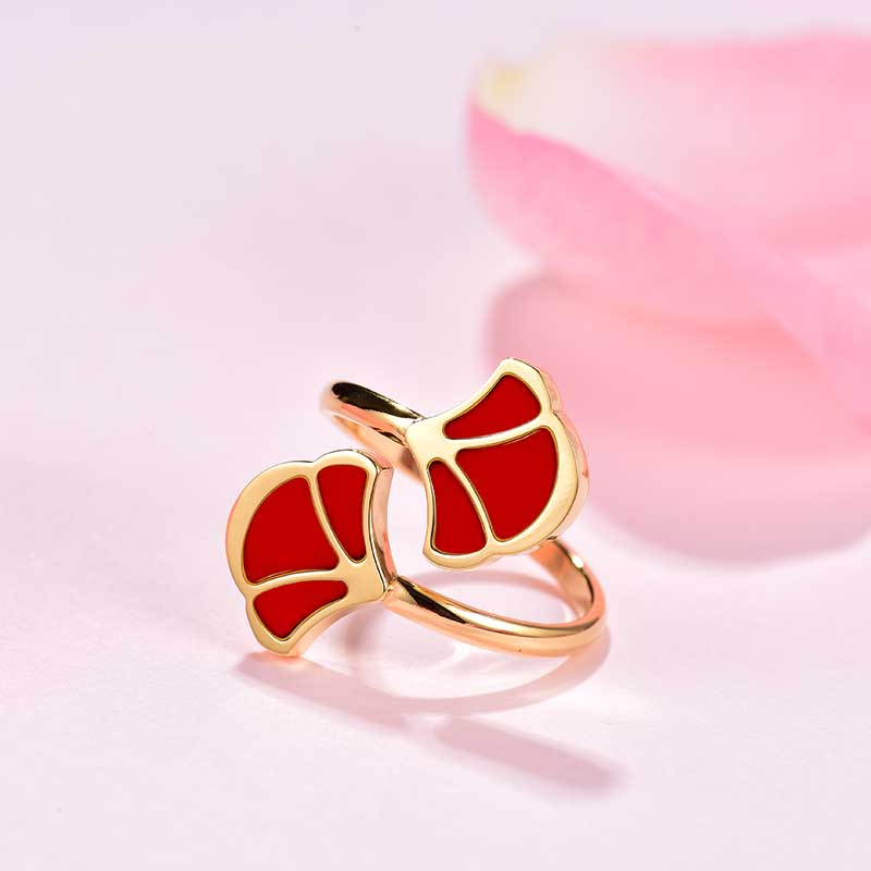 Tulip / Ring Red Gold