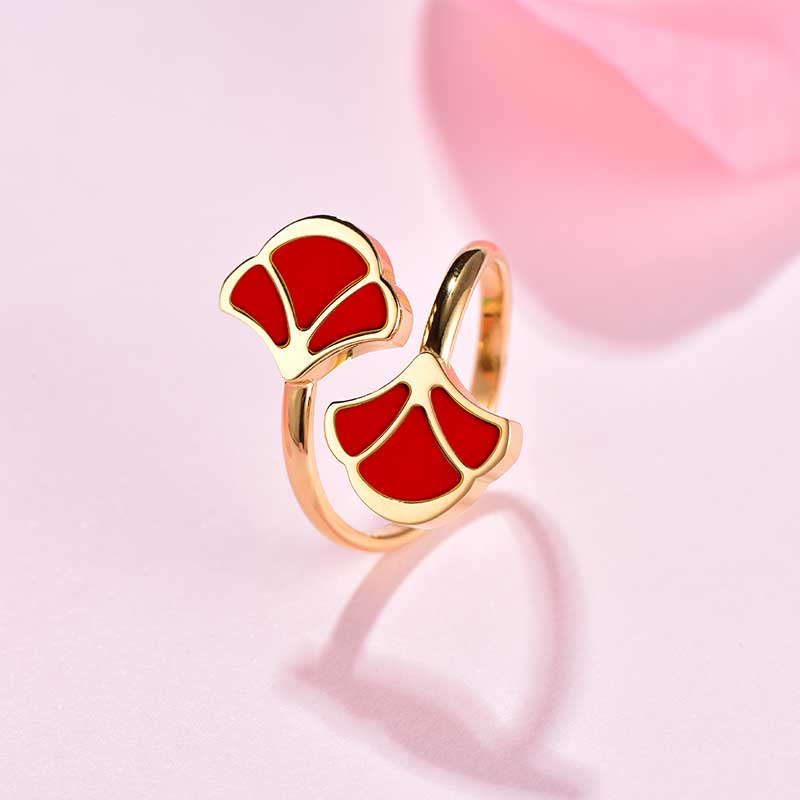 Tulip / Ring Red Gold