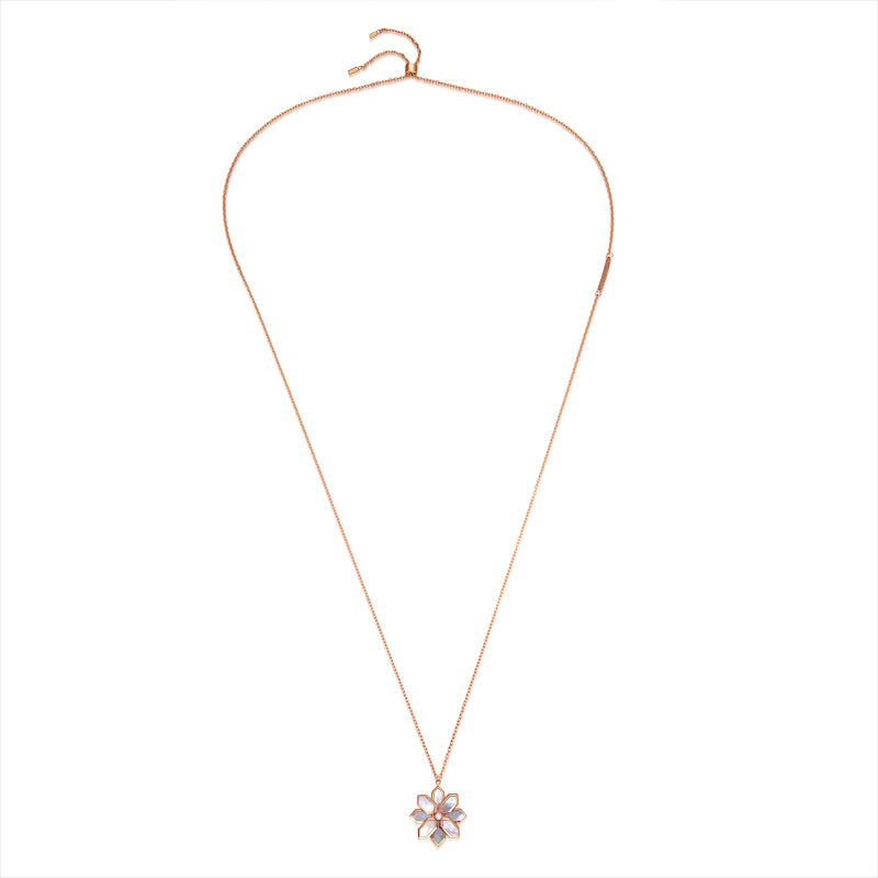 Lotus / Necklace Pearl Rose Gold