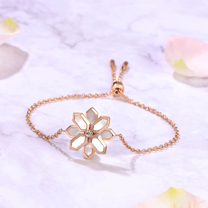 Lotus / Bracelet Pearl Rose Gold