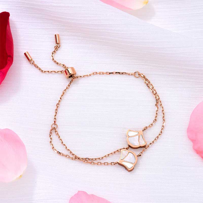 Tulip / Bracelet Pearl Rose Gold