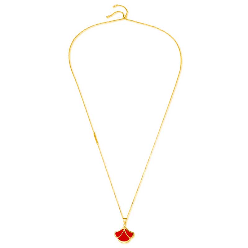 Tulip / Necklace Red Gold