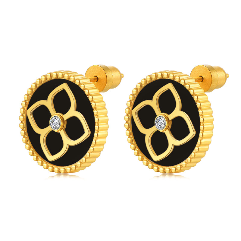 Ameera / Earrings Black Gold