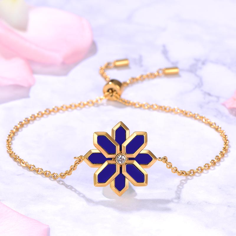 Lotus / Bracelet Blue Gold