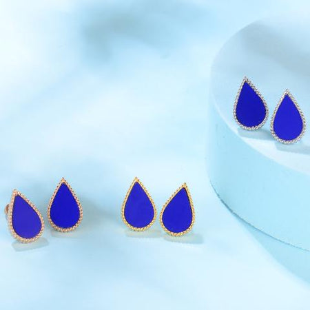 Drop / Earrings Blue Gold