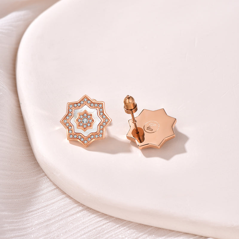 Najm / Earrings Pearl Rose Gold