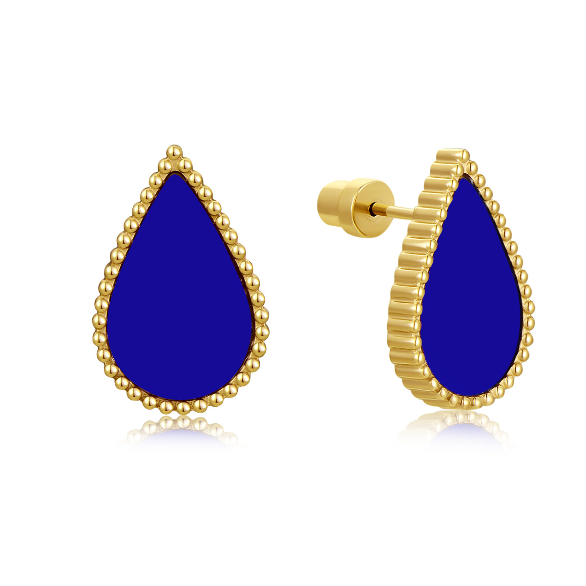 Drop / Earrings Blue Gold