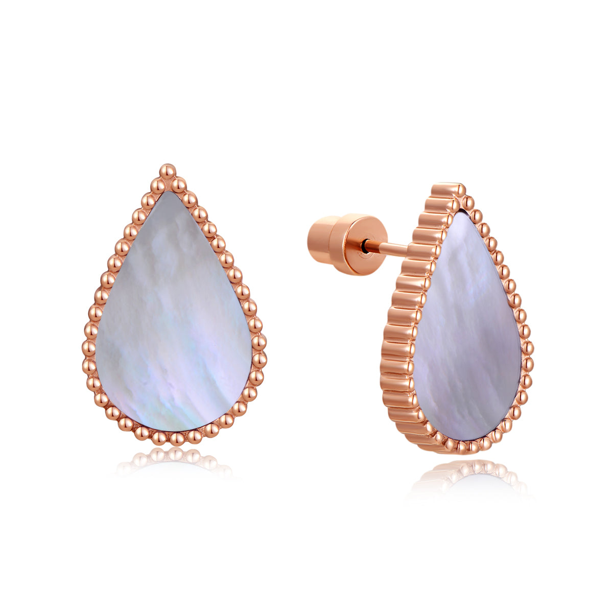 Drop / Earrings Pearl Rose Gold