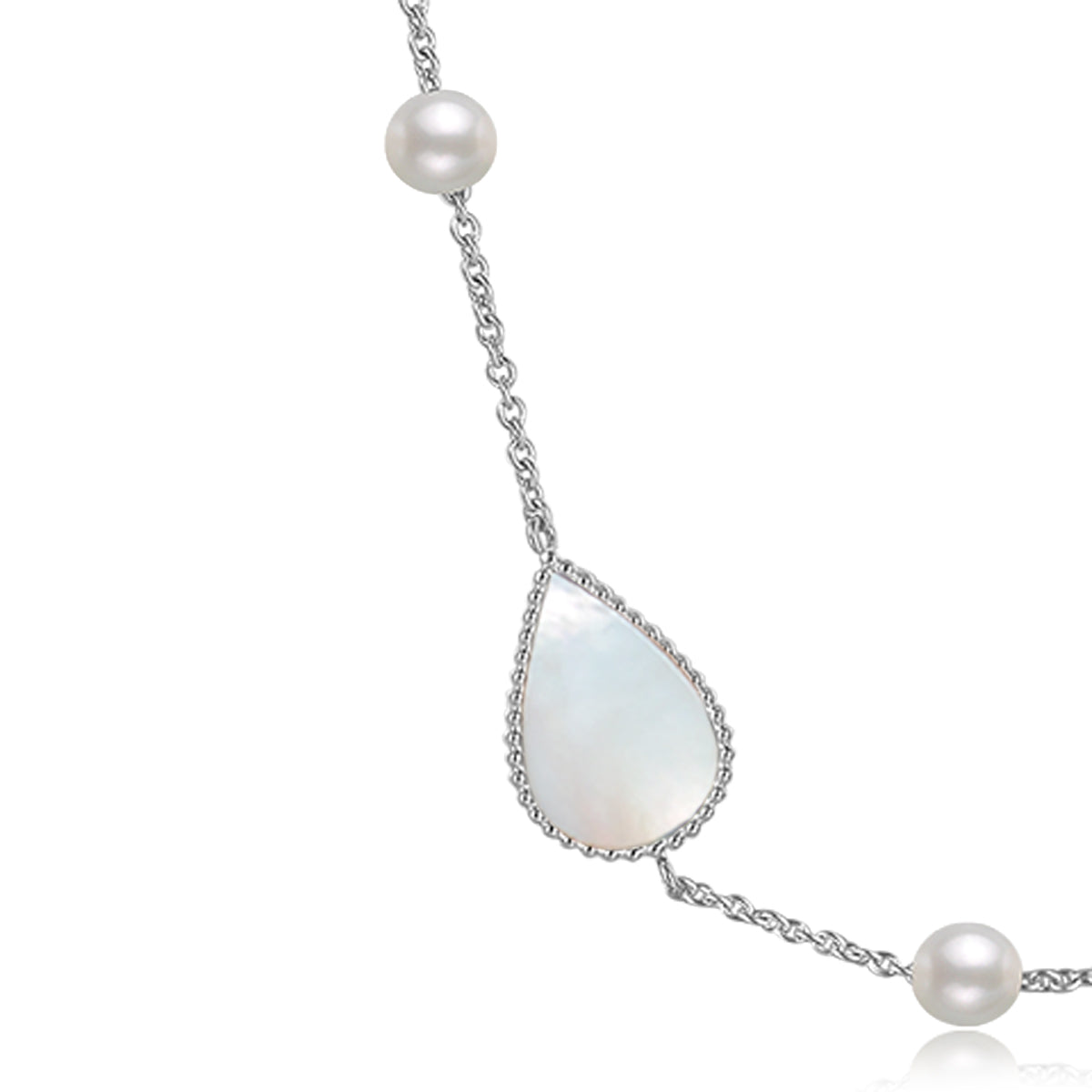 Drop / Necklace Pearl Silver