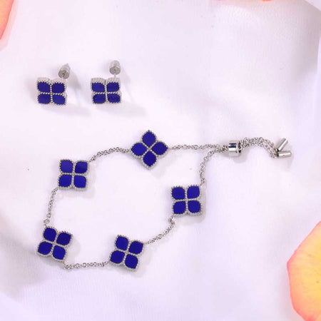 Joory / Earrings Blue Silver