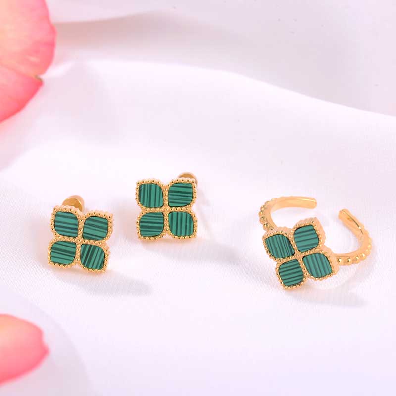 Joory / Ring Malachite Gold