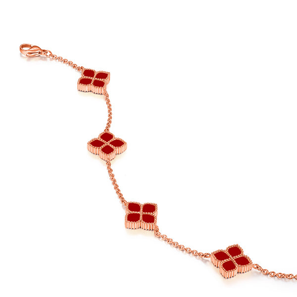 Joory / Choker Necklace Red Rose Gold