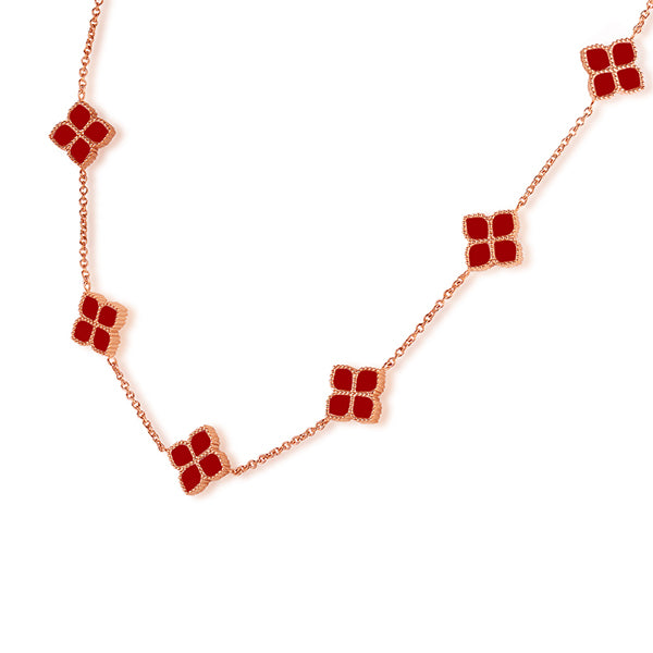 Joory / Choker Necklace Red Rose Gold