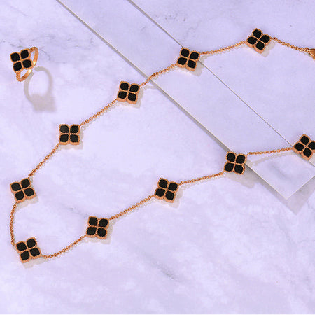 Joory / Choker Necklace Black Rose Gold