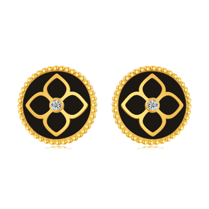 Ameera / Earrings Black Gold