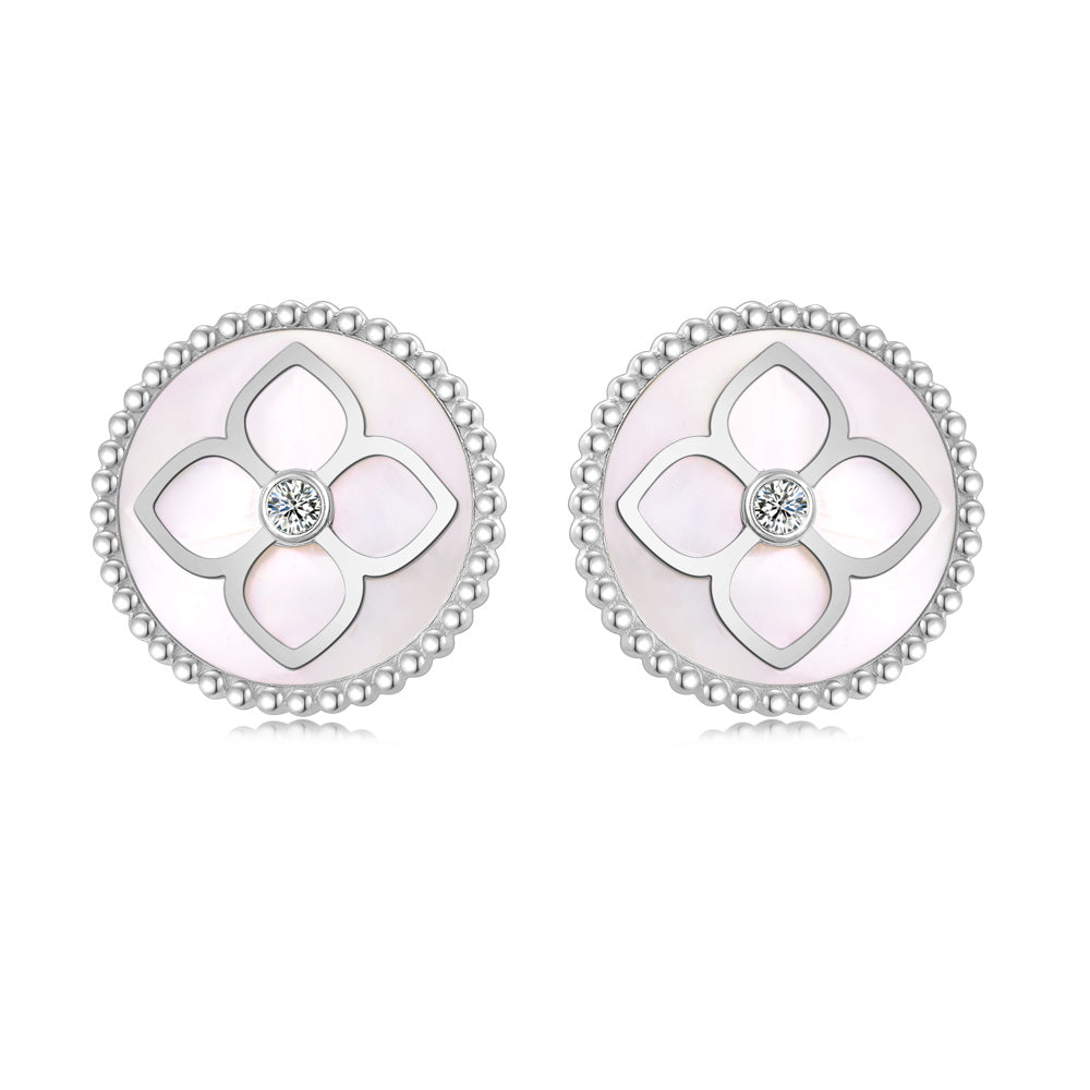 Ameera / Earrings Pearl Silver