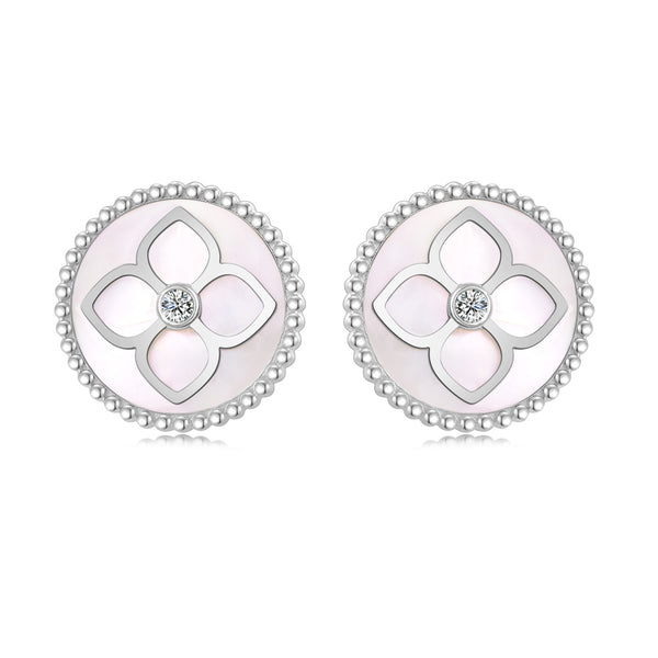 Ameera / Earrings Pearl Silver