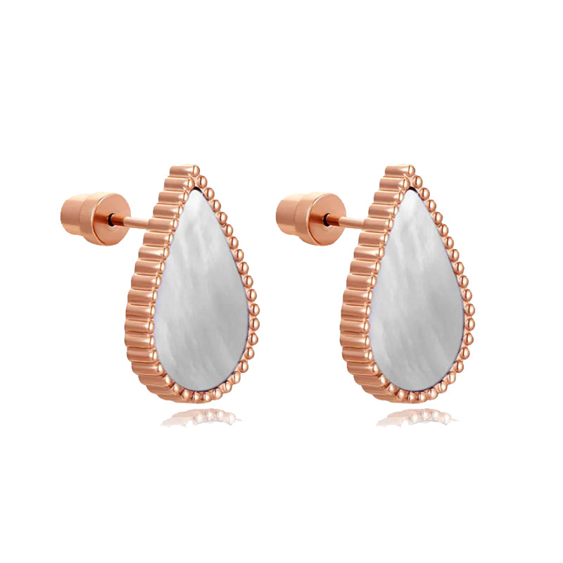 Drop / Earrings Pearl Rose Gold