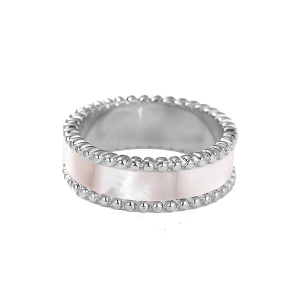 Lulwah Ring / Pearl Silver ( Size 7 ) - minimalistae