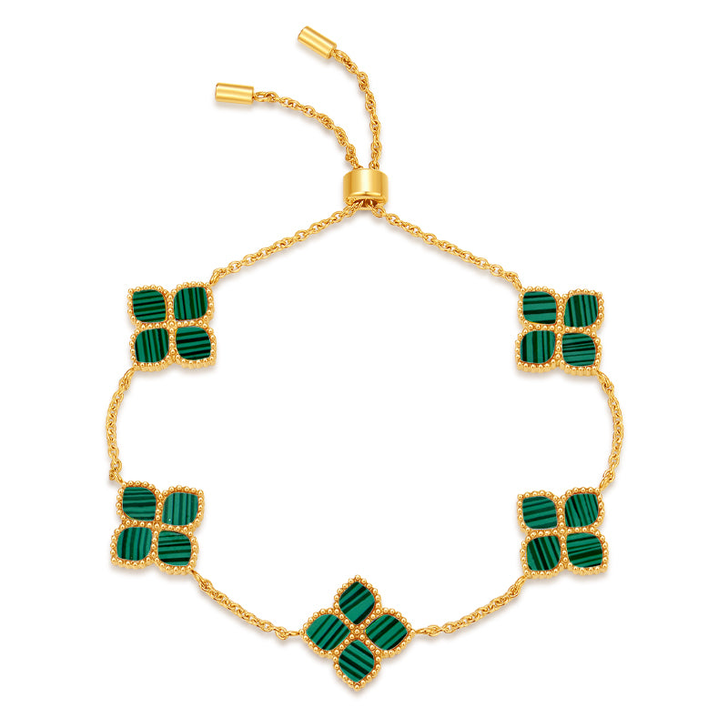 Joory / Bracelet Malachite Gold