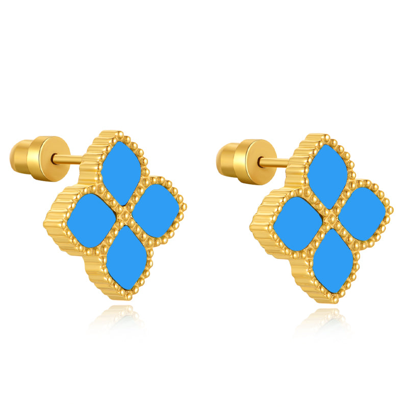 Joory / Earrings Teal Gold