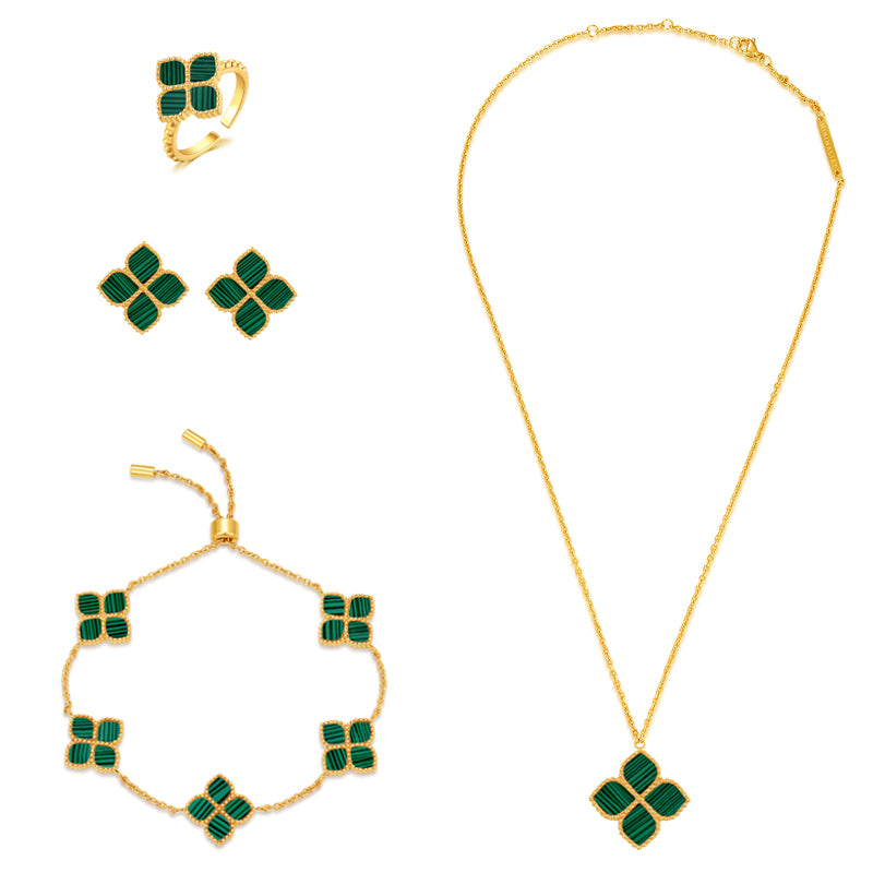 Joory / Set Malachite Gold