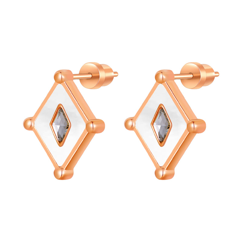 Kite / Earrings Pearl Rose Gold