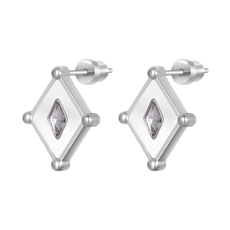 Kite / Earrings Pearl Silver