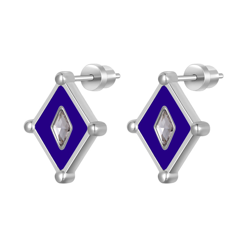 Kite / Earrings Blue Silver