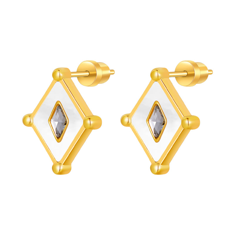 Kite / Earrings Pearl Gold