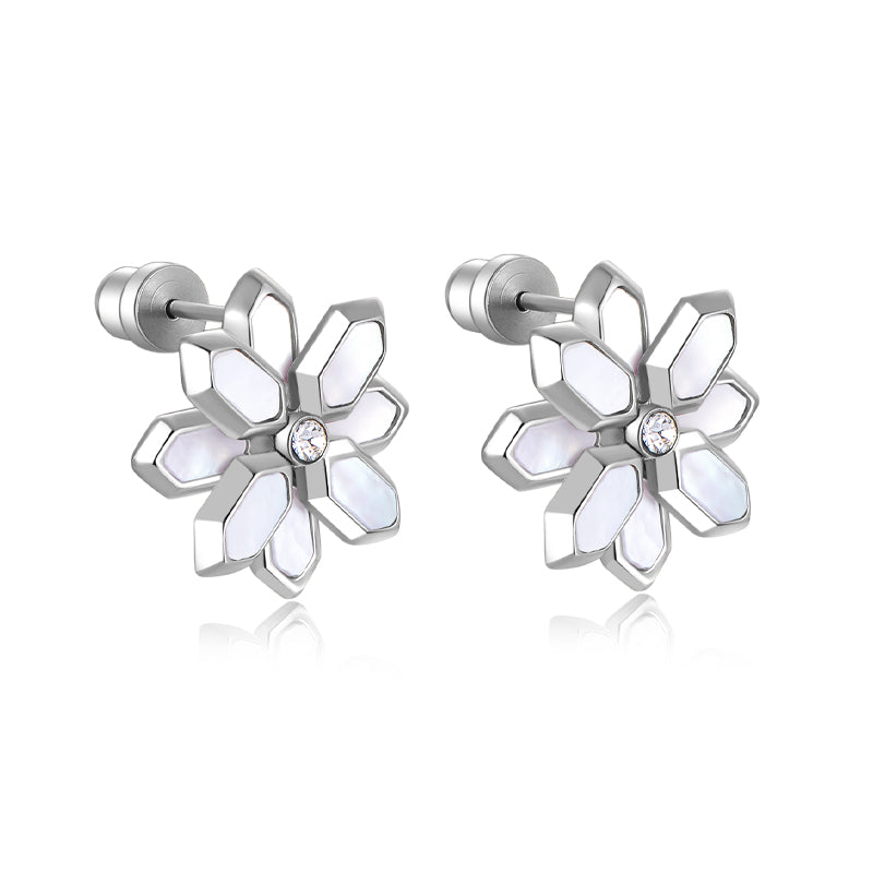 Lotus / Earrings Pearl Silver