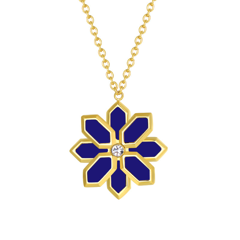 Lotus / Necklace Blue Gold