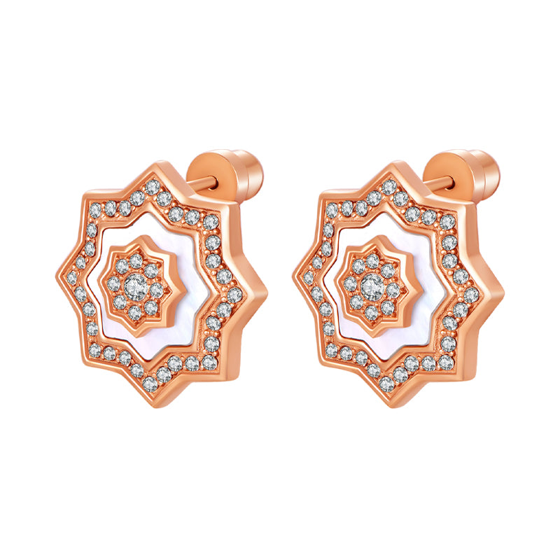 Najm / Earrings Pearl Rose Gold