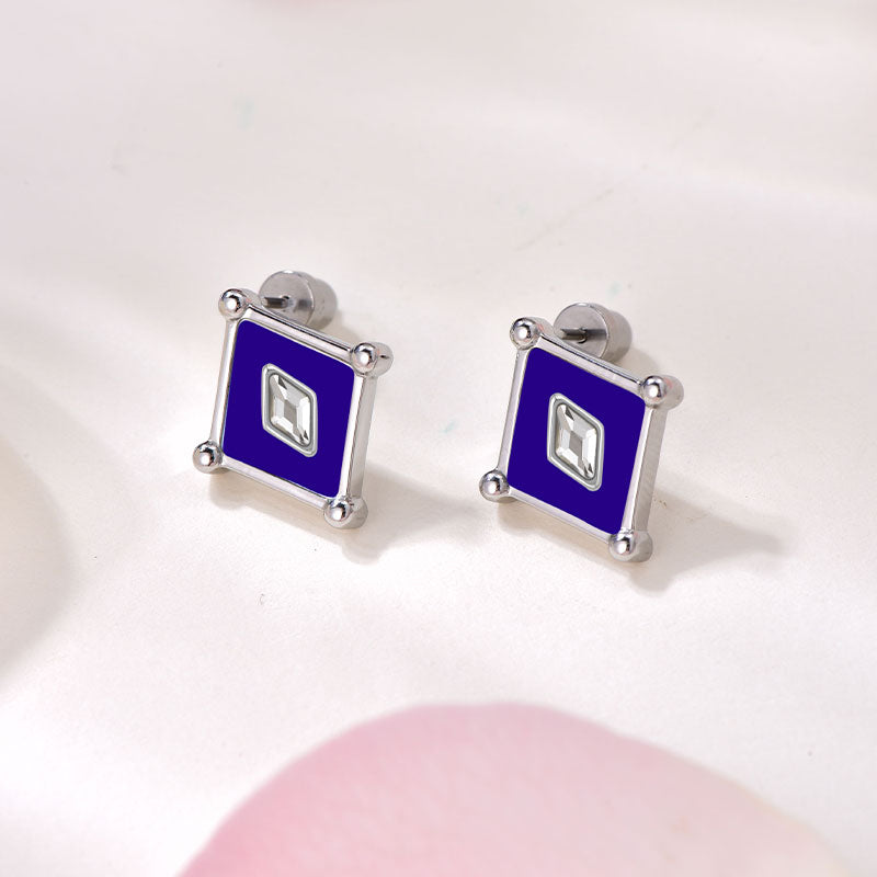 Kite / Earrings Blue Silver