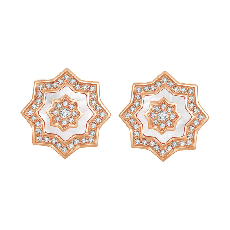 Najm / Earrings Pearl Rose Gold