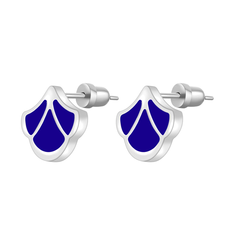 Tulip / Earrings Blue Silver