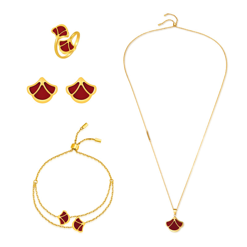 Tulip / Set Red Gold